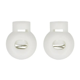 Koordstopper bol 6mm 2st. wit