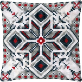 Pako 003.267 Voorbedrukt kruissteek kussenpakket Noors motief 40x40cm