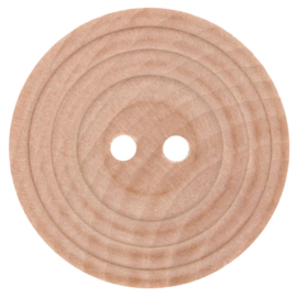 Houten knoop met rand - 25mm