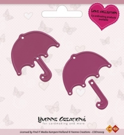 Yvonne Creations - Cut & Emboss Die - Love Umbrella