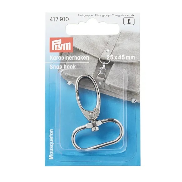 Prym Karabijnhaken 25x40mm zilver