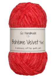 17619 Bohème Velvet  fine - Warm Red