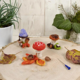 DMC Vilt kit - Mushrooms