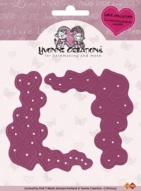 Yvonne Creations - Cut & Emboss Die - Love Corners