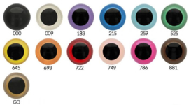 5633-18 Dierenogen 18mm - tweekleurig & 1 kleur  (1 paar)