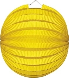 Gele lampion rond 23cm