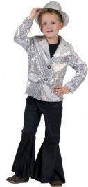 Zilveren disco jasje / vest