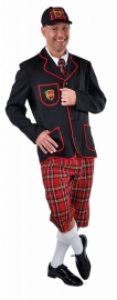 Schooljongen outfit rood/zwart