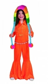 Kids jumpsuit disco neon oranje