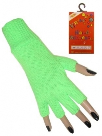 Vingerloze handschoenen groen fluor