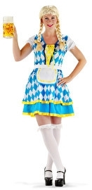 Oktoberfest dame blauw