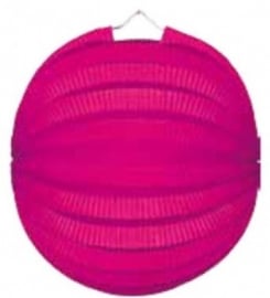 Roze lampion rond 23cm