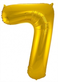 Folieballon 7 goud excl.