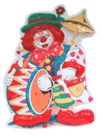 Decoratie clown met Dikke Trom