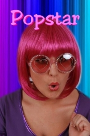 Bril popstar roze