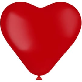 Hartvormige Ballonnen Ruby Red - 8 stuks