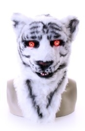 Witte tijger masker plushe