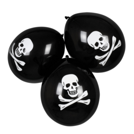Piraten ballonnen zwart en wit