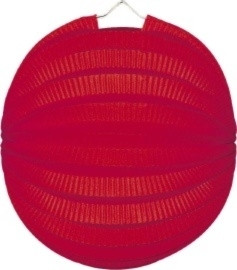 Rode lampion rond 23cm