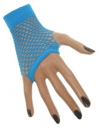 Net handschoenen kort blauw