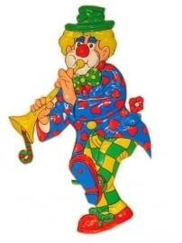 Decoratie clown Trompet