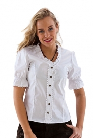 Trachten blouse wit