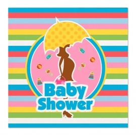 Vrolijke servetten babyshower