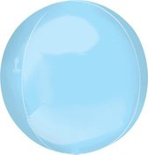 Folieballon Orbz pastelblauw (40cm)