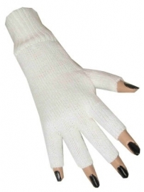 Vingerloze witte handschoenen