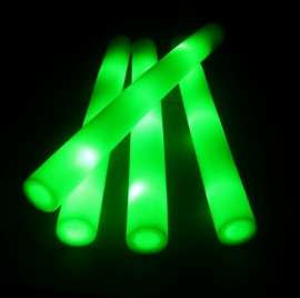 LED Foam stick groen 10 stuks