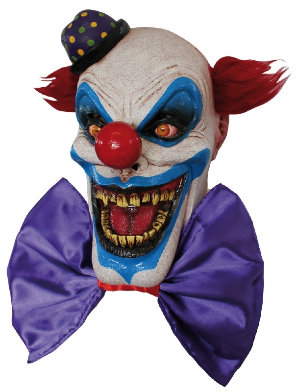 Chombo de clown masker Deluxe rood , wit en blauw