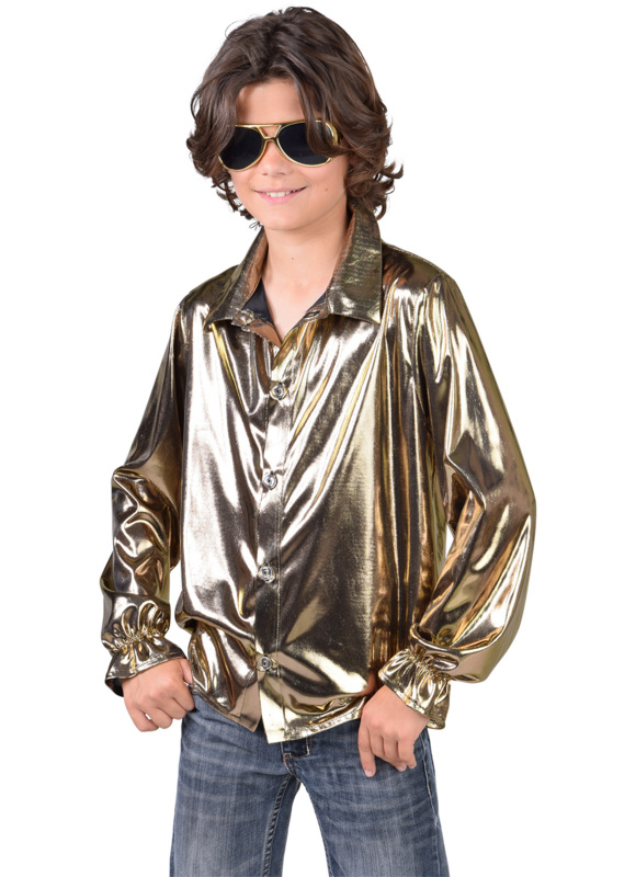 Gouden blouse kinderen | Carnavalskleding Jongens | GOEDKOPE THEMAKLEDING - VERKLEEDKLEDING - CARNAVALSKLEDING KOSTUUMS