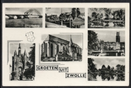 ZWOLLE, Groeten uit Zwolle. Gelopen kaart.