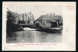 HAARLO, Groet uit Haarlo. Gezicht op den nieuwen watermolen in den Berkel. Gelopen kaart.