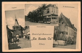 ELBURG, Hotel-Cafe-Restaurant De Bonte Os. Gelopen kaart.