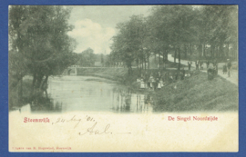 STEENWIJK, De Singel Noordzijde. Gelopen kaart.