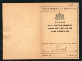Postbuskaartje SNEEK 1948 met nvph 347 en 344.