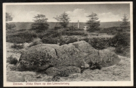 OMMEN, Dikke Steen op den Limmelerberg. Gelopen kaart.