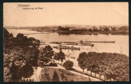 NIJMEGEN, Gezicht op de Waal. Gelopen kaart.