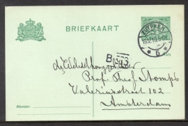 Briefkaart met langebalkstempel ZUTPHEN naar Amsterdam.
