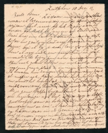 Postblad G 14 met langebalkstempel ZUTPHEN naar ARNHEM.