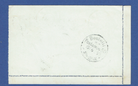 Postblad G 5 met bijfrankering met grootrondstempel AMSTERDAM naar Berlin, Duitsland.