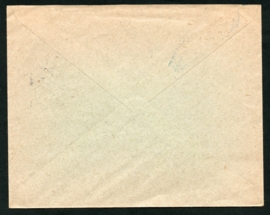 Firma cover HOOGWOUD 1933 met kortebalkstempel SPANBROEK (N.H.) naar SCHAGEN.