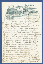 VLISSINGEN, Hotel Zeeland. Gelopen kaart.