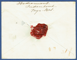 Aangetekende cover met langebalkstempel OUDENBOSCH naar België.