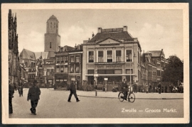 ZWOLLE, Groote Markt. Ongelopen kaart.