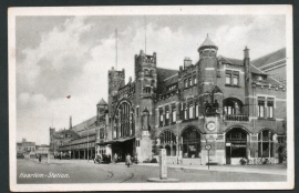 HAARLEM, Station. Gelopen kaart.