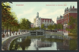 AMSTERDAM, Stadhouderskade en American Hotel. Gelopen kaart.