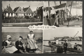 URK, Een groet uit Urk. Gelopen kaart.