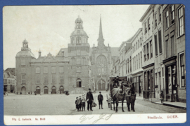 GOES. Stadhuis. Gelopen kaart.